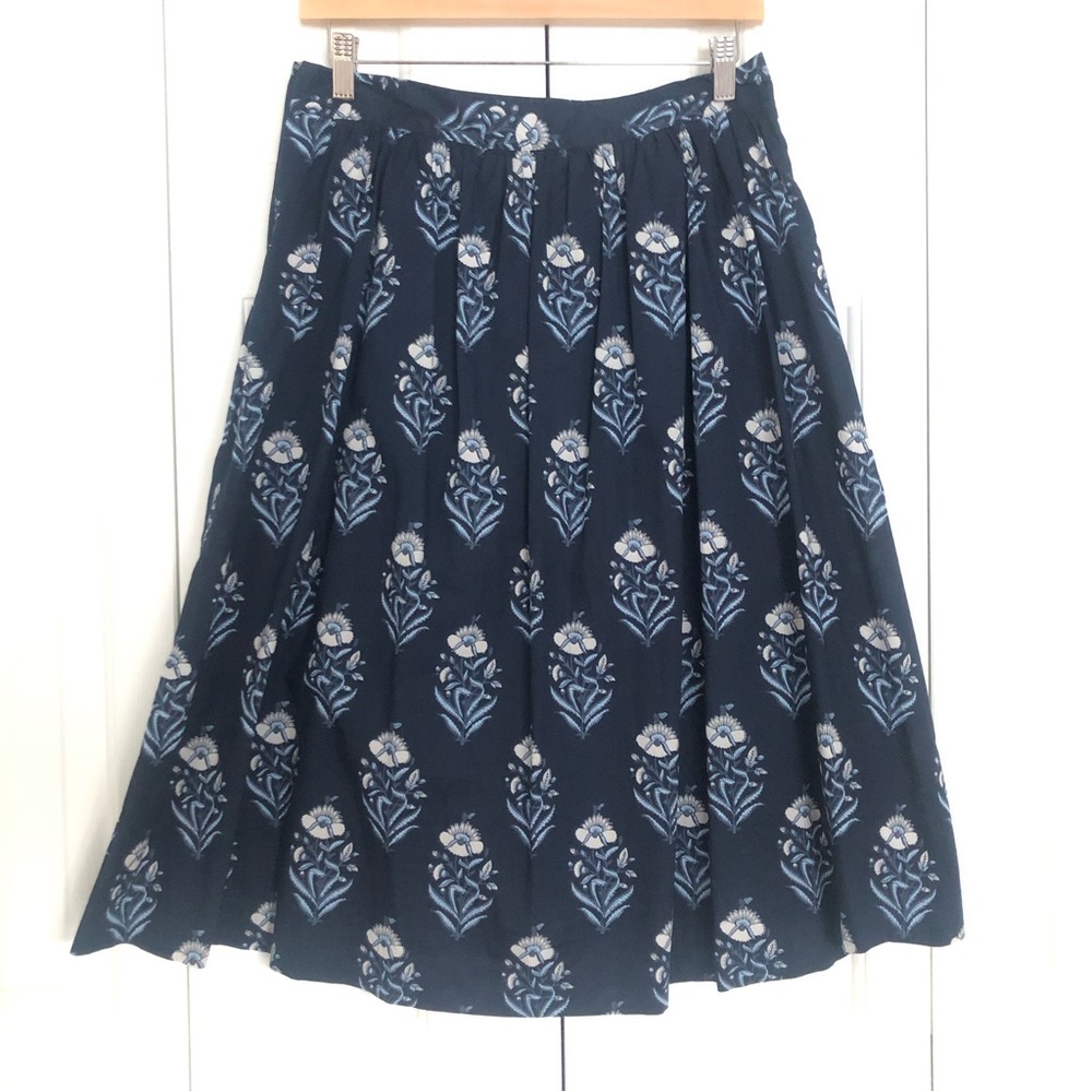 Loft Floral Midi Skirt